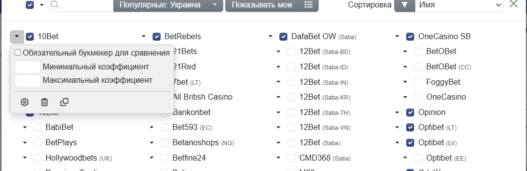 Обязательные букмекеры для сравнения